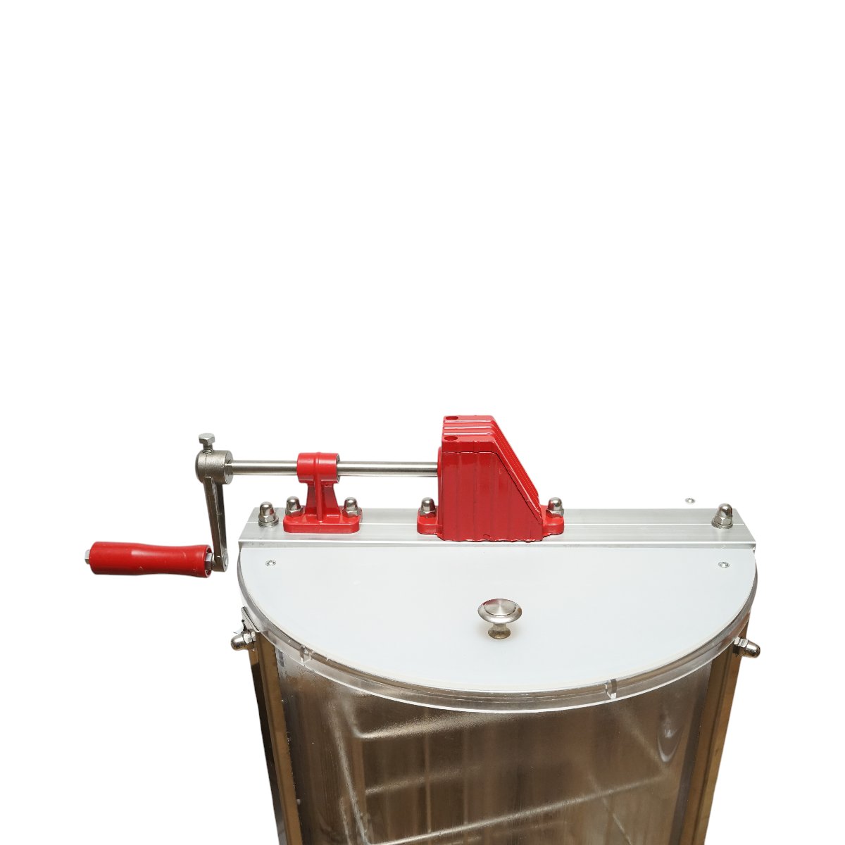 Centrifuga manuala apicola, extractor miere transparent cu 2 rame